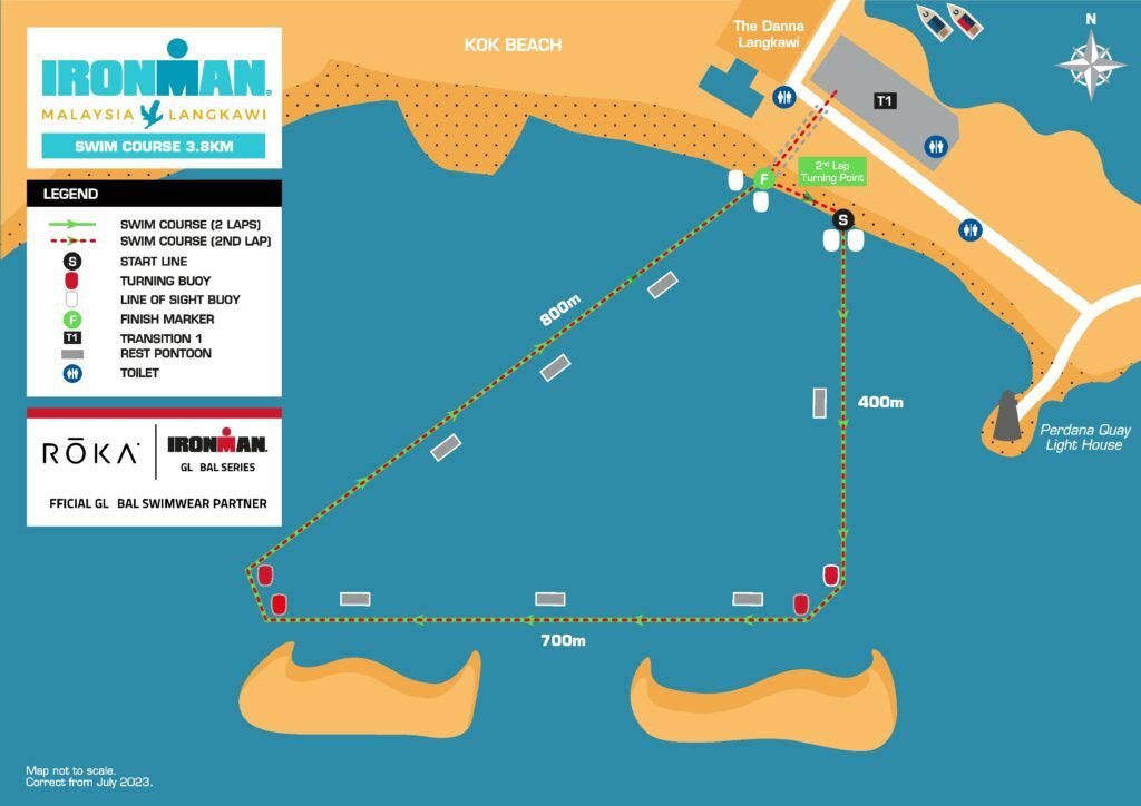 IRONMAN Malaysia swim course map